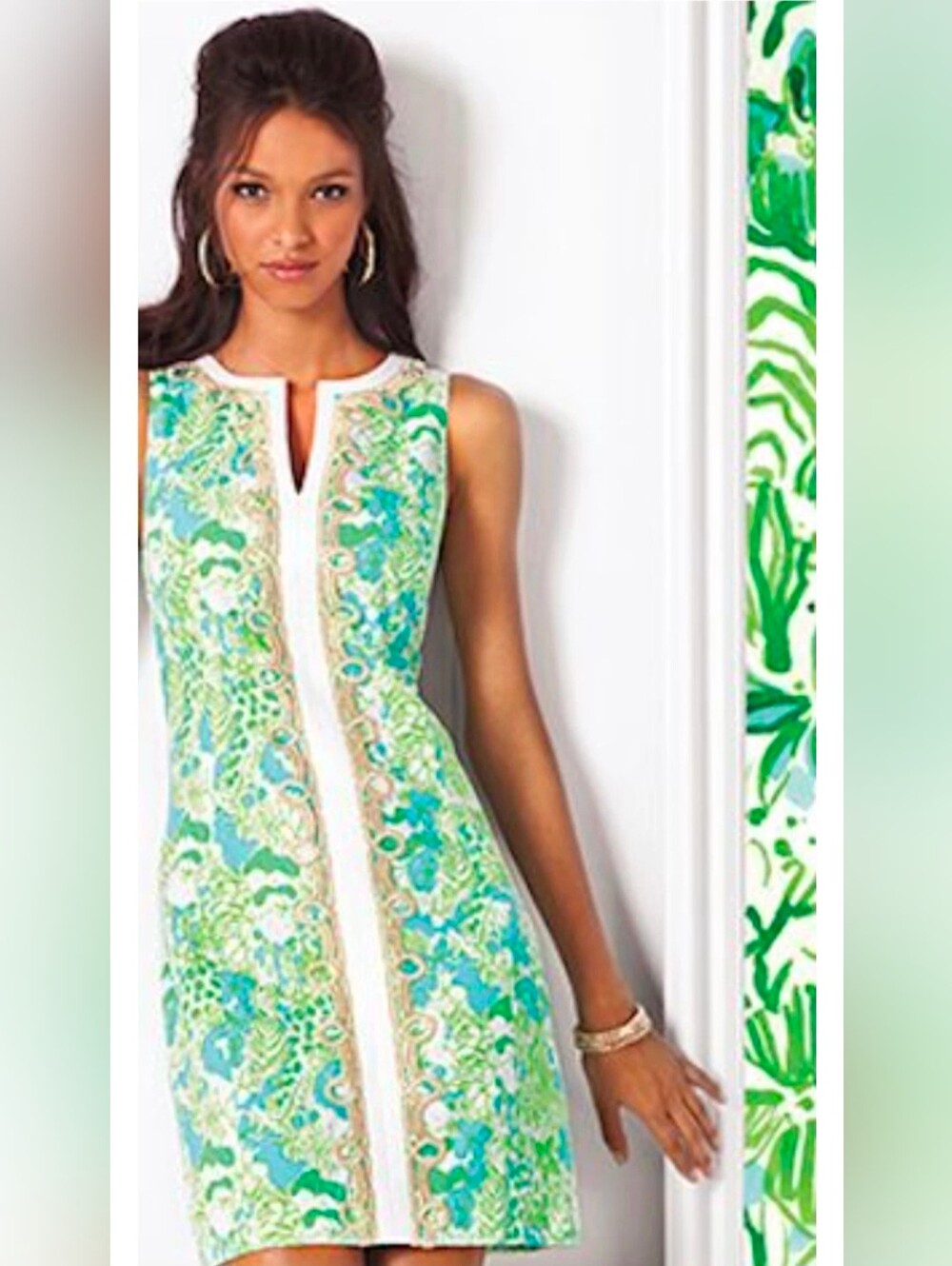 Lilly Pulitzer Janice Shift Dress It's a Zoo Jungle Gold Soutache Embroidery 10